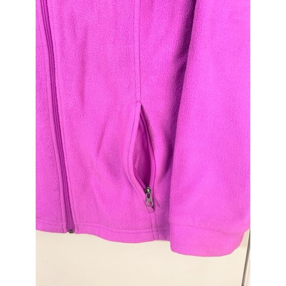 Girls Columbia Zip Up Fleece Jacket Size Large 14/16 Pink - Picture 3 of 4